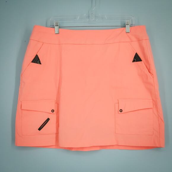 Jamie Sadock Size 16 Bright Orange Skinnylicious Pull On Golf Pickleball Skort - Picture 1 of 8